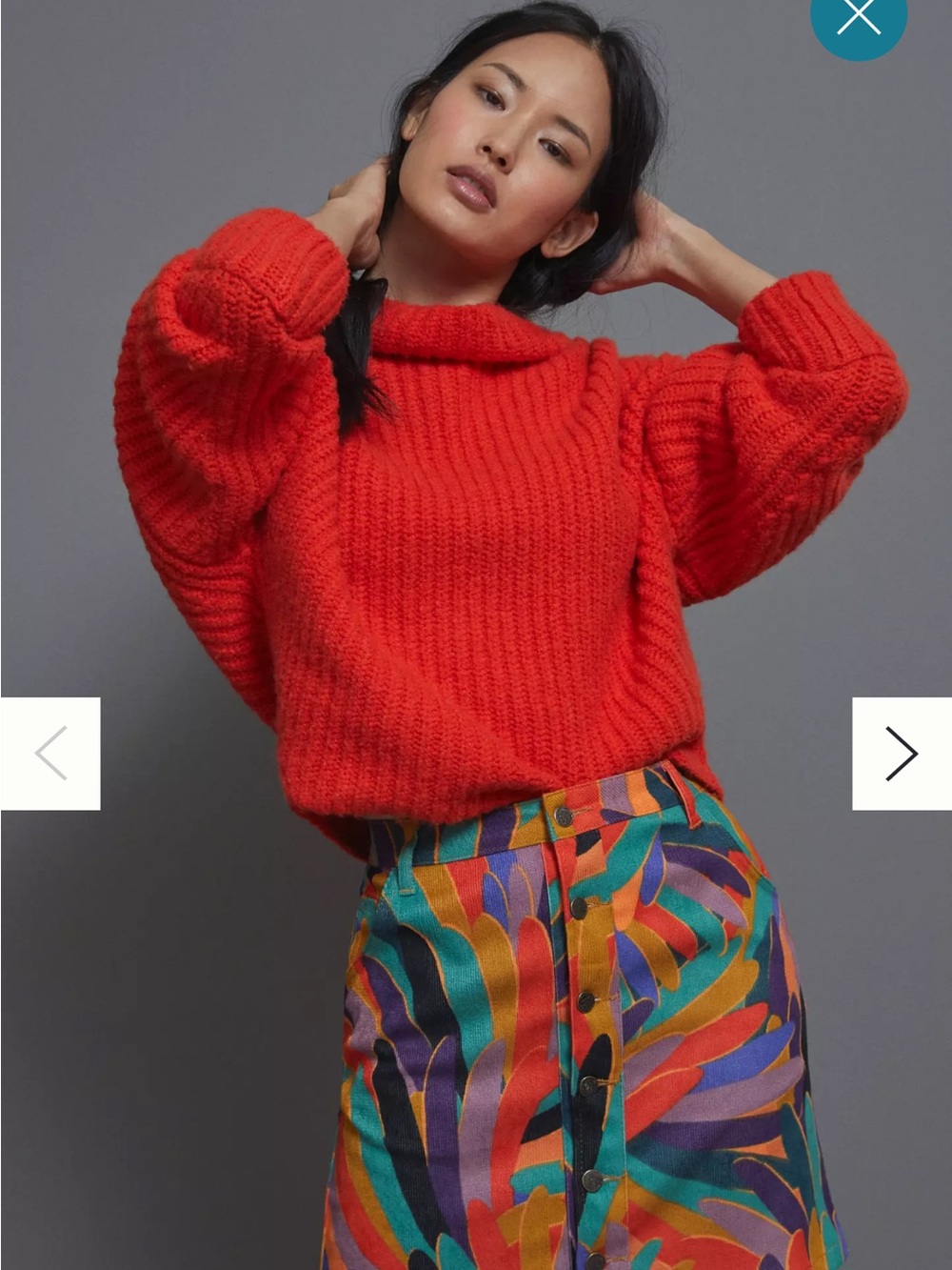 Anthropologie Multicolor Corduroy women’s skirt size x-small
